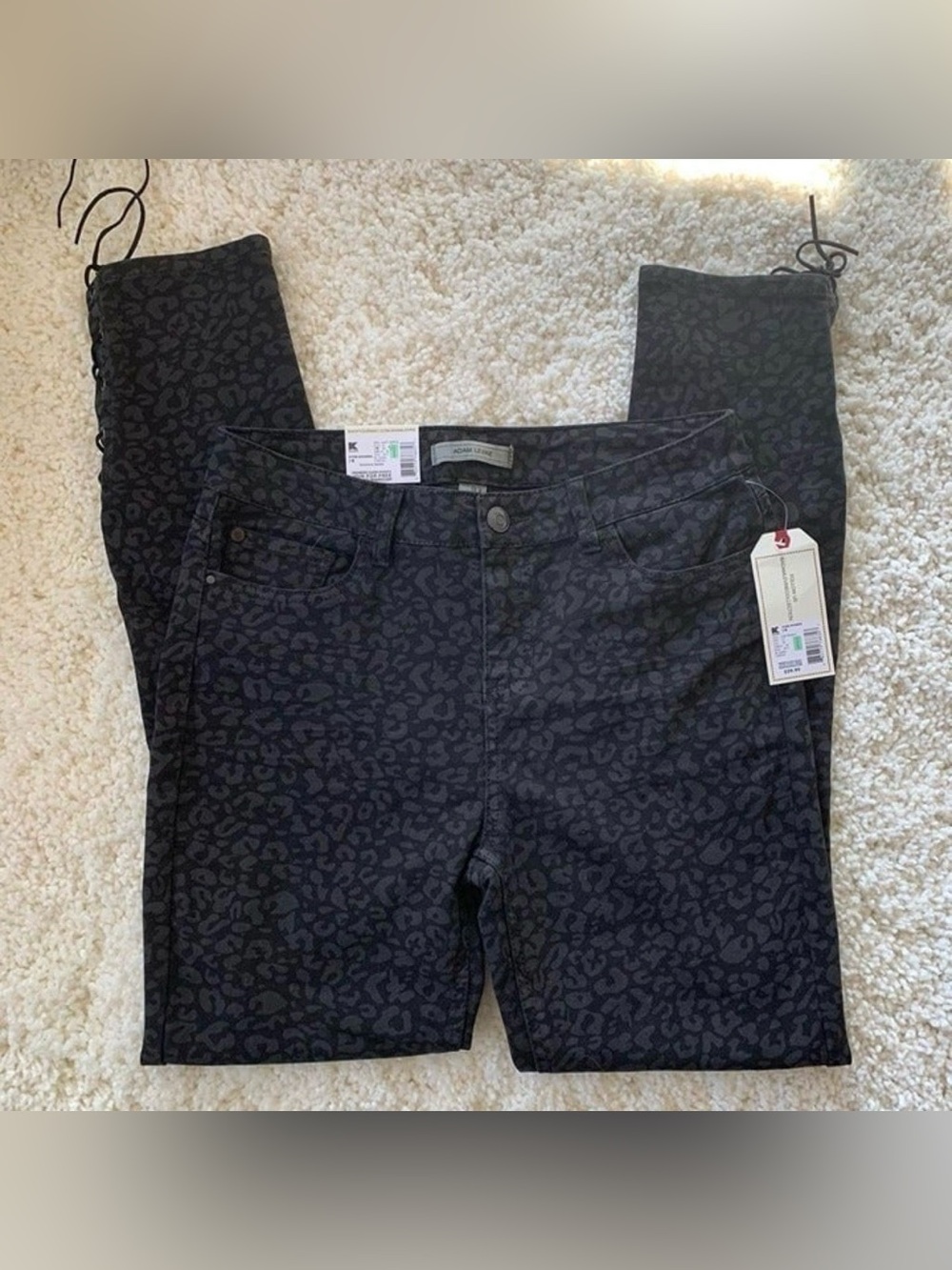 Adam Levine - Women’s (Sz 9) NEW Black/Gray Cheetah Print Jeans
